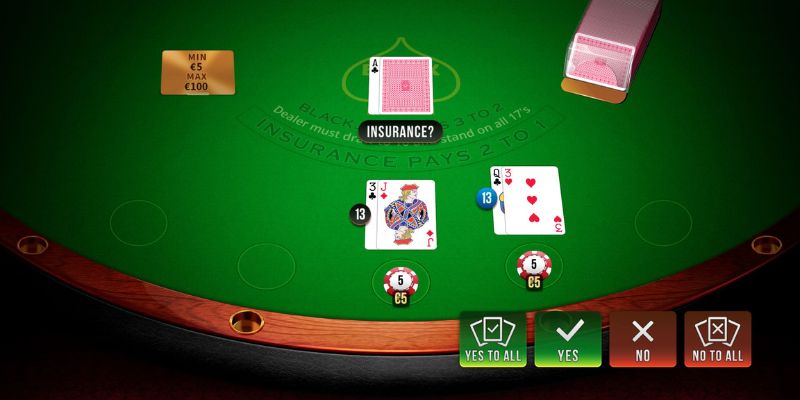 Những thao tác khi chơi Blackjack